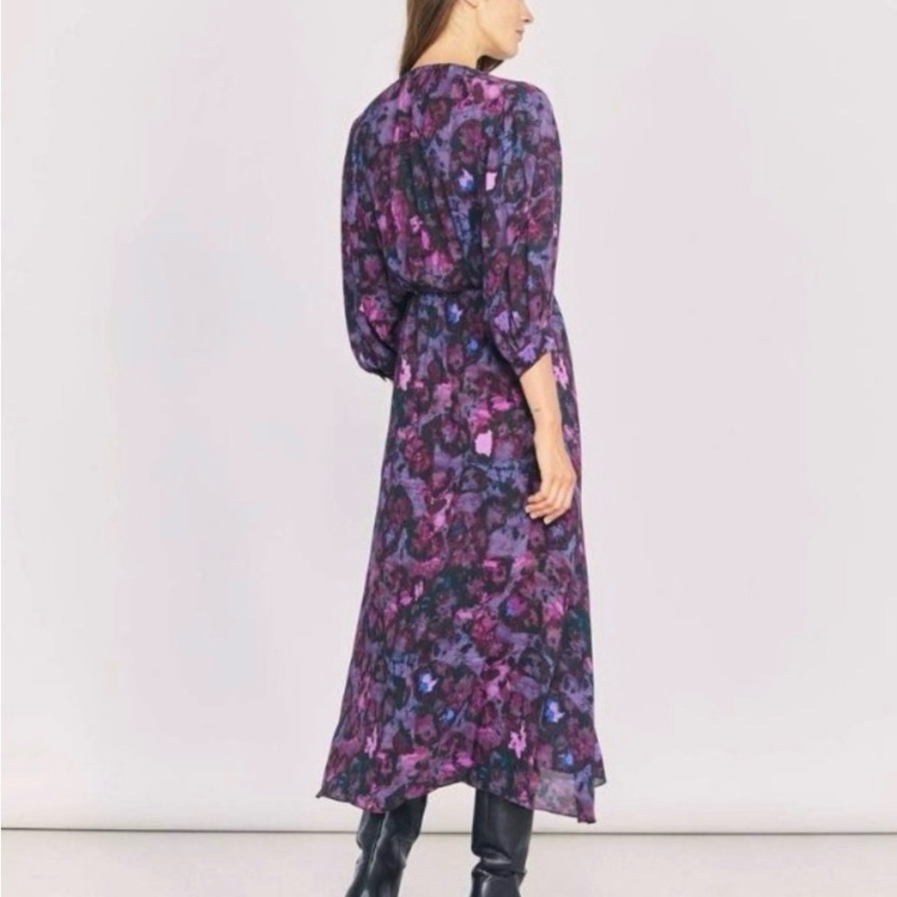 IRO Purple Floral Midi Dress - Picture 2 of 4